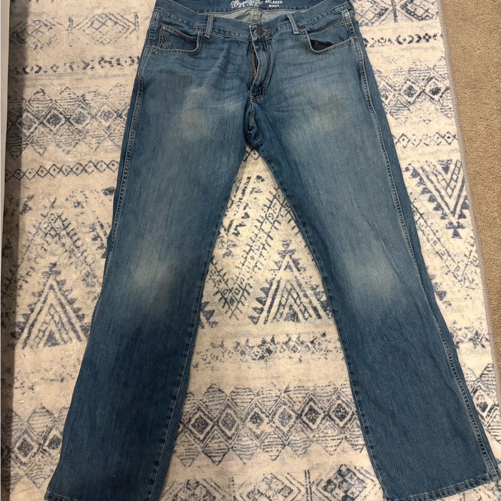 Wrangler Men's Light Blue Bootcut Jeans